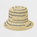 Women's Striped Straw Bucket Hat - Universal Thread Cream