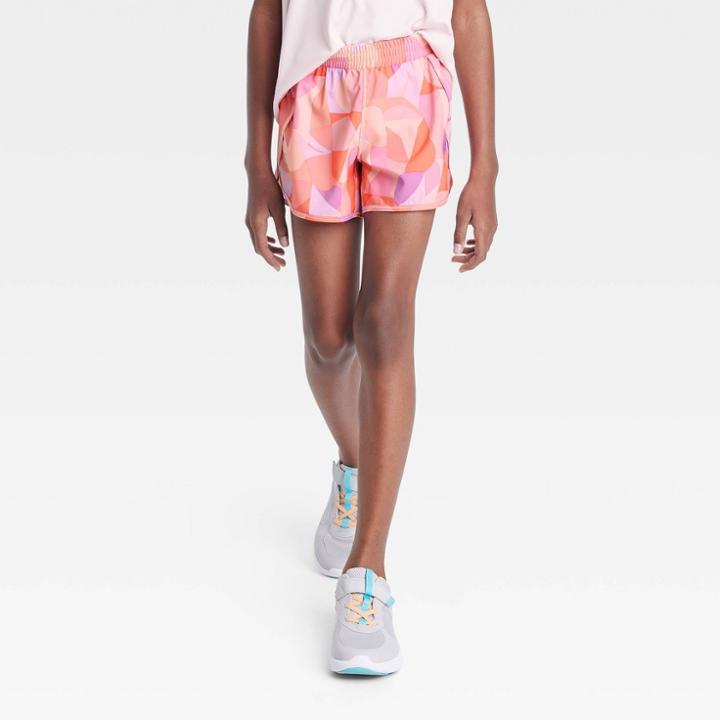 Girls' Run Shorts - All In Motion Assorted Orange