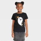 Girls' Halloween Flip Sequin Short Sleeve T-shirt - Cat & Jack Black