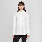 Women's Long Sleeve Button-down Collared Shirt - Prologue White