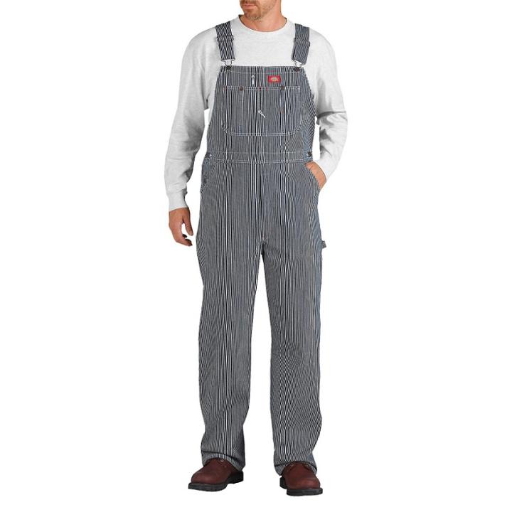 Dickies Men's Big & Tall Bib Overall- Hickory Stripe 44x30,