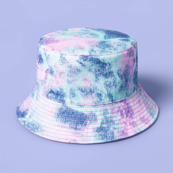 Girls' Tie-dye Bucket Hat - More Than Magic , Blue/pink/purple