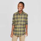 Boys' Long Sleeve Button-down Shirt - Cat & Jack Green S, Boy's,