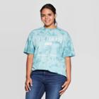 Women's Do It For You Plus Size Short Sleeve Oversized T-shirt - Mighty Fine (juniors') - Teal Blue