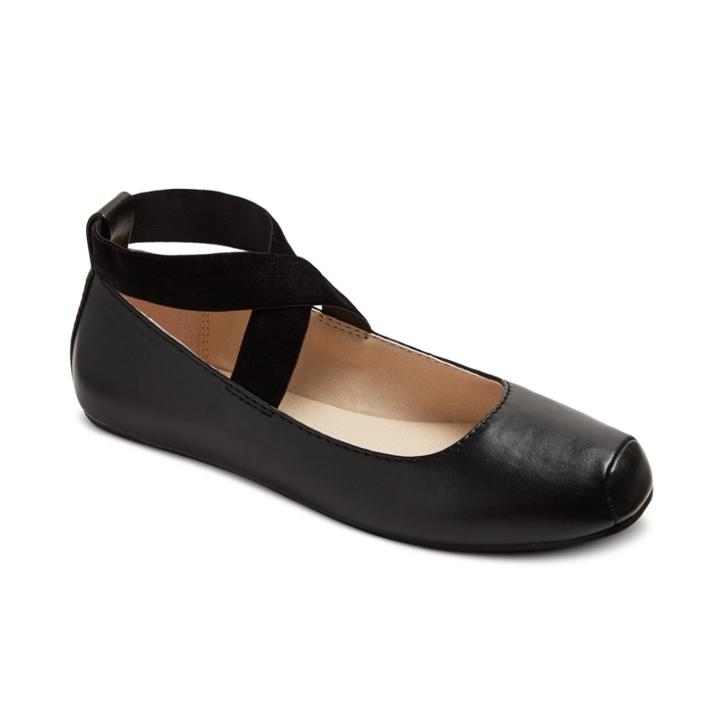 Girls' Stevies #crisscross Ballet Flats With Studs Blush - Black