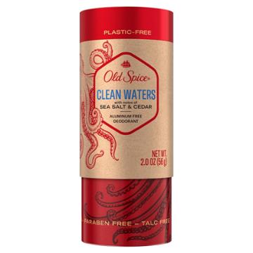 Old Spice Sustainable Packaging Men's Deodorant Clean Waters