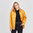Women's Long Sleeve Quilted Satin Jacket - Who What Wear Yellow S, Women's,