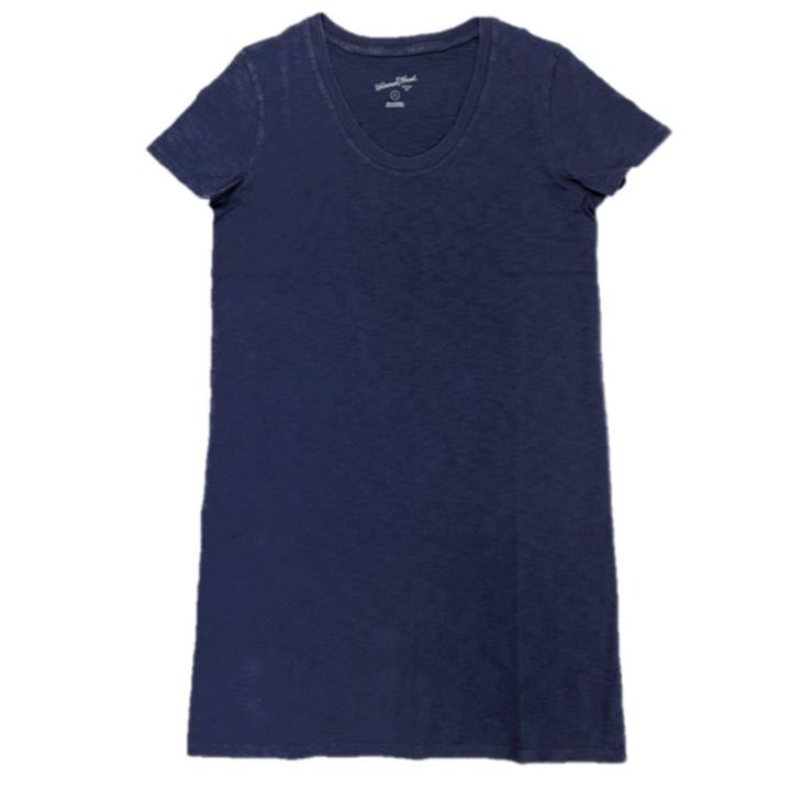 Women's Short Sleeve T-shirt Dress - Universal Thread Navy Blue
