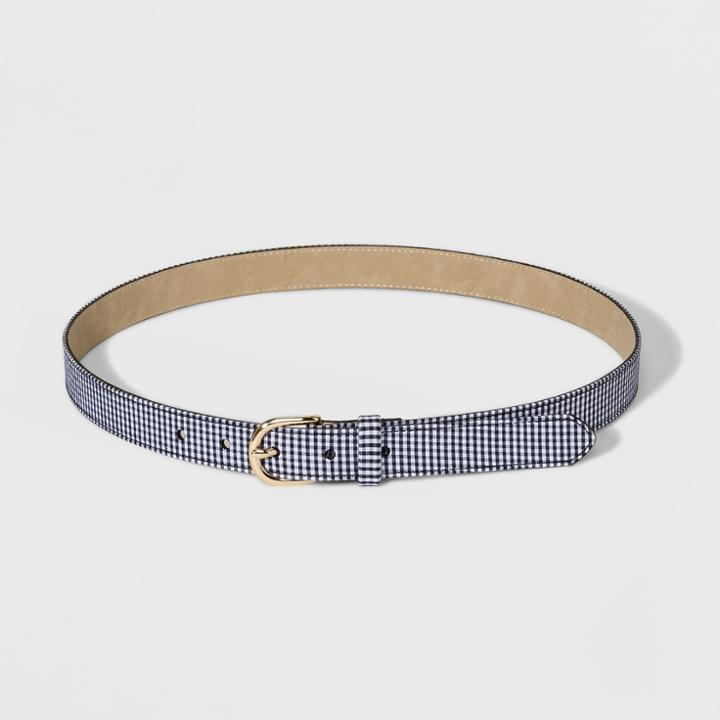 Women's Gingham Belt - A New Day Navy