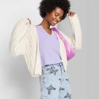 Women's Crafted Chunky Knit Cardigan - Wild Fable Almond