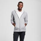 Men's French Terry Full Zip Long Sleeve Hooded Overcoat - Goodfellow & Co Gray