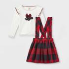 Disney X Pippa & Julie Toddler Girls' Minnie Mouse Gingham Empire Waist Dress - Red
