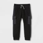 Toddler Boys' Quilted Fleece Pull-on Jogger Pants - Cat & Jack Black