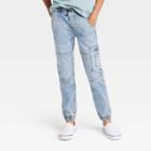 Boys' Stretch Utility Jogger Pants - Art Class Light Wash