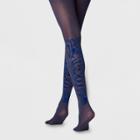 Women's Fleece Lined Tights - A New Day Navy