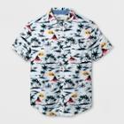 Men's Genuine Kids From Oshkosh Short Sleeve Challis Button-down Shirt - Cream 3x Big, Size: