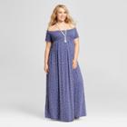 Maternity Plus Size Smocked Maxi Dress - Isabel Maternity By Ingrid & Isabel Midnight Sky Print 4x, Women's, Blue