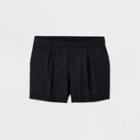 Women's Plus Size Linen Shorts - Ava & Viv Black X, Women's
