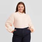 Women's Plus Size Pullover Sweatshirt - Ava & Viv Tan X