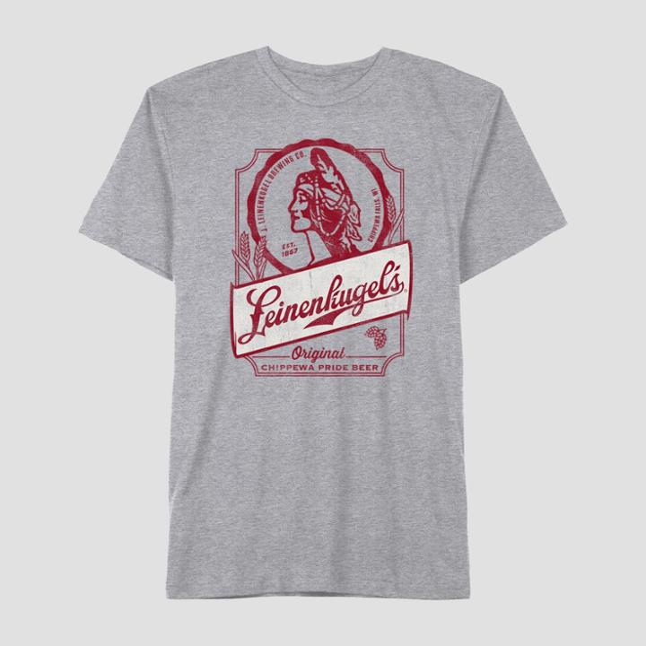 Men's Miller Leinenkugels Label Short Sleeve T-shirt - Cloudy Gray