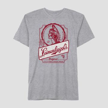 Men's Miller Leinenkugels Label Short Sleeve T-shirt - Cloudy Gray