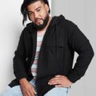 Adult Extended Size Casual Fit Long Sleeve Button-down Shirt - Original Use Black