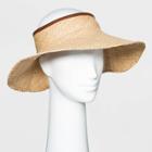 Women's Raffia Straw Visor Hat - Universal Thread - Natural, Brown
