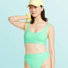 Women's Ribbed Bralette Bikini Top - Stoney Clover Lane X Target Light Green Xxs