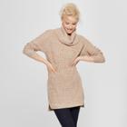 Women's Cozy Neck Pullover Sweater - A New Day Camel