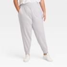 Women's Plus Size Mid-rise French Terry Joggers 28 - All In Motion Lavender Gray