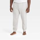 Men's Big & Tall Plaid Knit Jogger Pajama Pants - Goodfellow & Co Gray