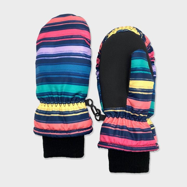 Toddler Girls' Rainbow Stripe Ski Mittens - Cat & Jack