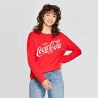 Women's Coca-cola Long Sleeve Sweatshirt (juniors') - Red