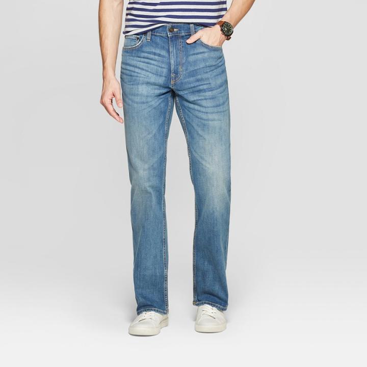 Men's 34 Bootcut Jeans - Goodfellow & Co Medium Blue
