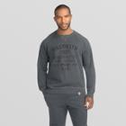 Hanes 1901 Men's Graphic V-notch Raglan Pullover Sweatshirt - Dark Gray Wash