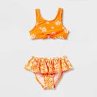 Baby Girls' Floral Print Bikini Set - Cat & Jack Orange