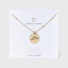 Beloved + Inspired Gold 'love' Disc Necklace - Gold