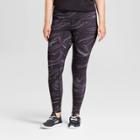Women's Plus-size Embrace Reversible Leggings - C9 Champion - Gray/marble Print