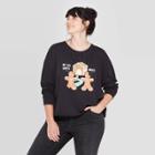 Fifth Sun Women's Gingerbread Season's Eatings Plus Size Long Sleeve T-shirt (juniors') - Vintage Black