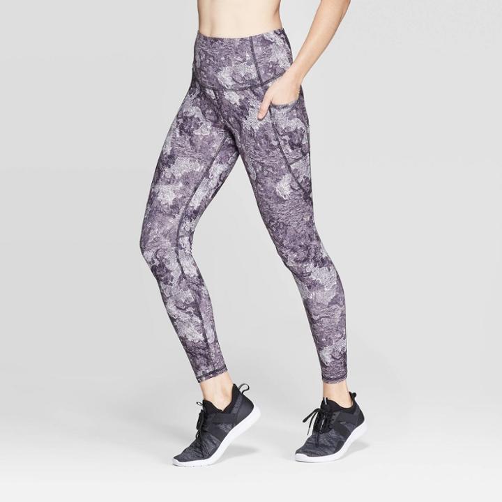 Women's Studio High-waisted Marble Print Leggings 25 - C9 Champion Gray