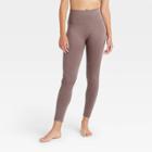 Women's High-rise Ribbed Seamless 7/8 Leggings - Joylab Iron Gray