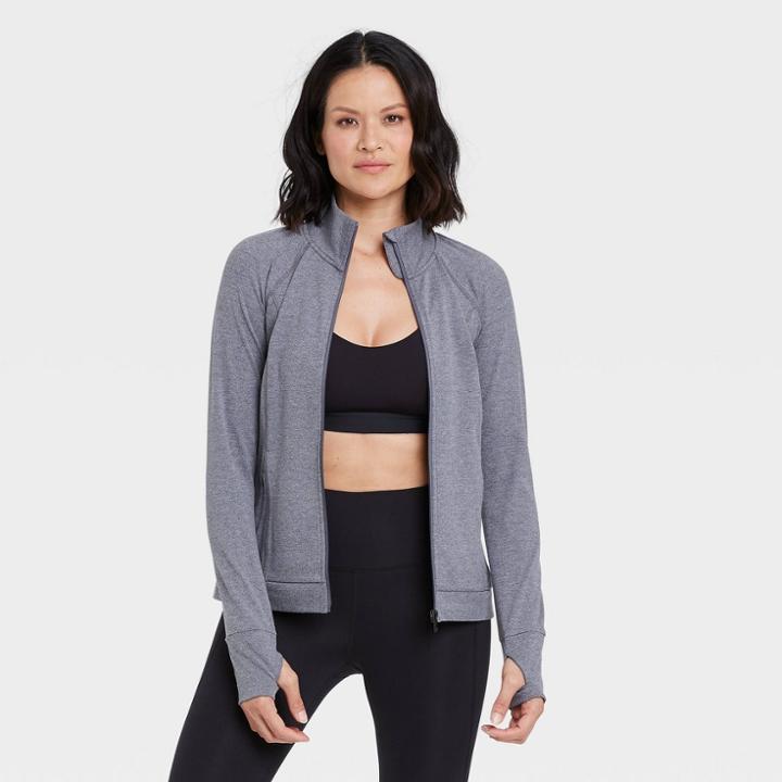 Women's Zip-front Jacket - All In Motion Charcoal Heather