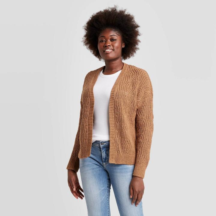 Women's Open Layering Cardigan - Universal Thread Tan