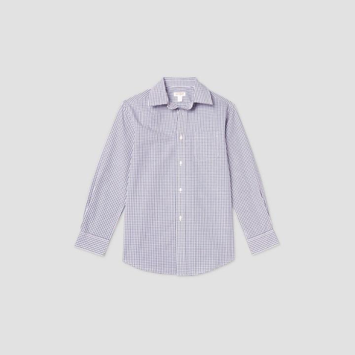 Boys' Long Sleeve Button-down Shirt - Cat & Jack Navy/red