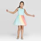 Girls' Tulle Skirt A Line Dress - Cat & Jack Aqua