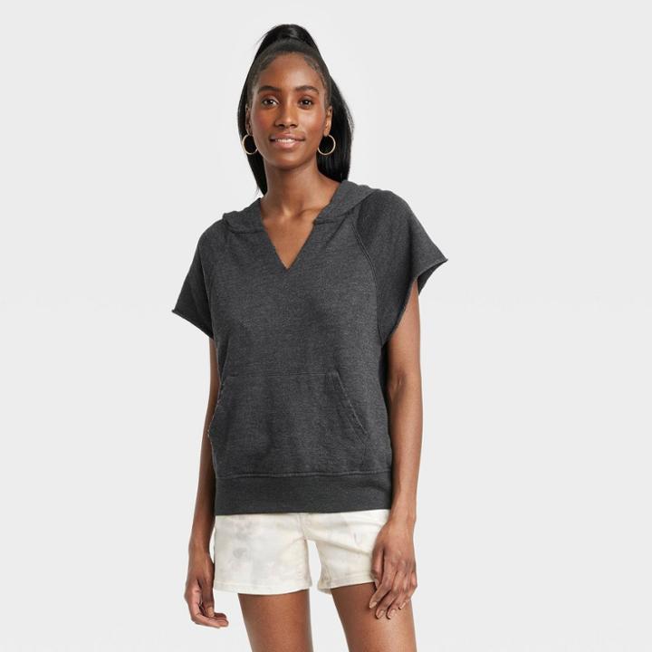 Women's Sleeveless Hoodie - Universal Thread Dark Gray