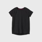 Girls' Pin-tuck Back Short Sleeve Performance T-shirt - All In Motion Black