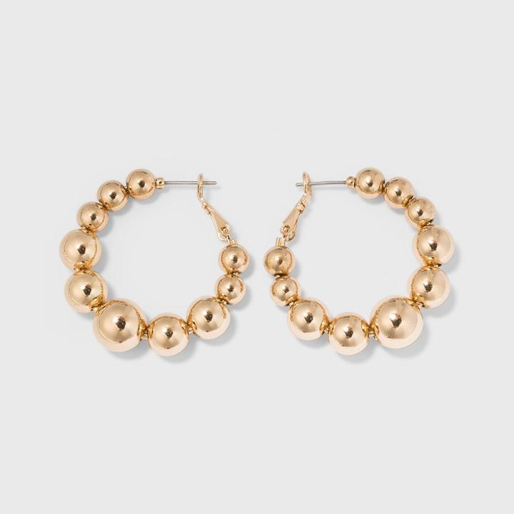 Ball Hoop Earrings - A New Day Gold