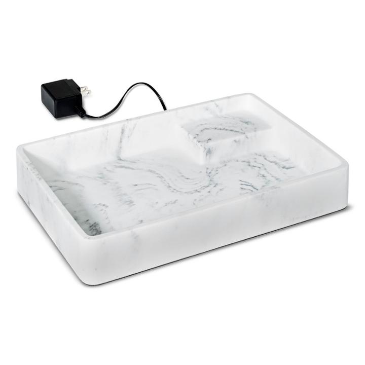 Faux Marble Jewelry Storage With Usb Ports White - 88 Main, Adult Unisex,