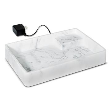 Faux Marble Jewelry Storage With Usb Ports White - 88 Main, Adult Unisex,